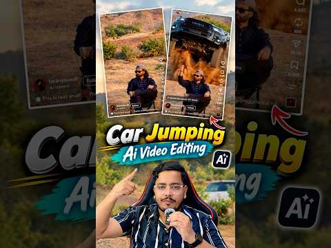 Car Jump template thumbnail, an SUV jumping over a person in a chair